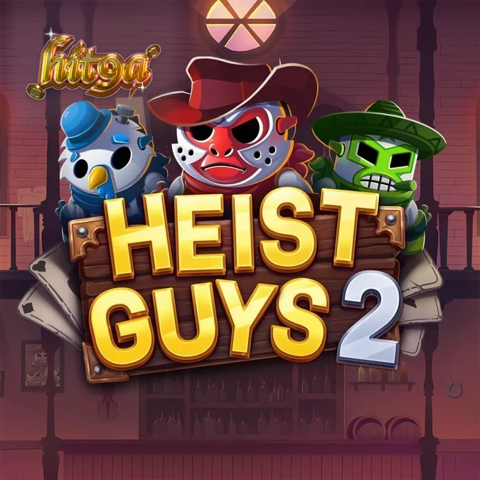 Tampilan visual slot Heist Guys 2 dengan tema perampokan ala Barat